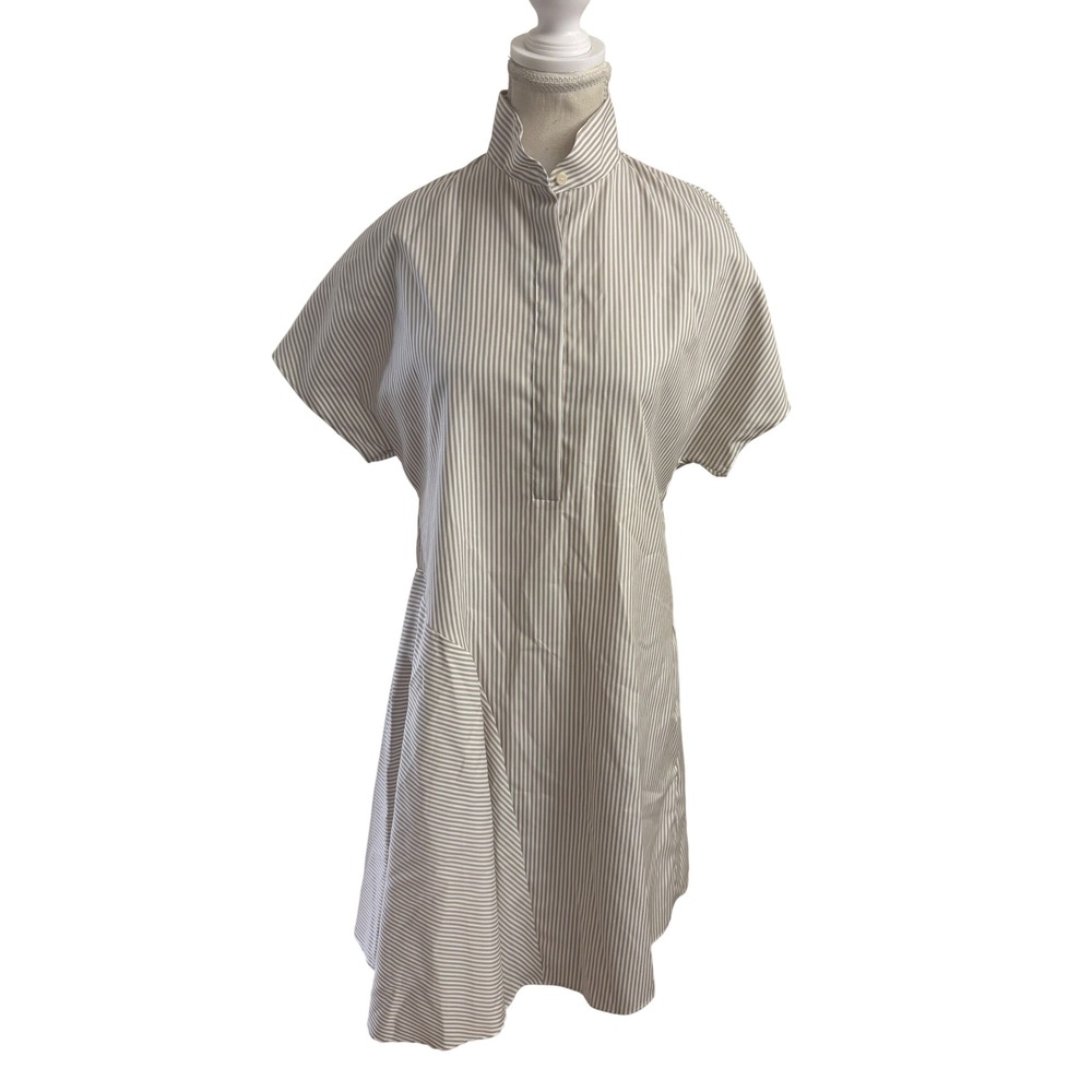 Akris Punto Kodak Stripe Cotton Poplin
Midi Shirt Dress Size 4